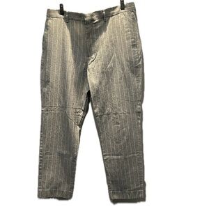 Grey striped Express Men Dress Pants, Slim 34X30